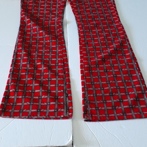 Dolce & Gabbana Vintage Red Velvet Patterned Pants Size 28. - Picture 8 of 16